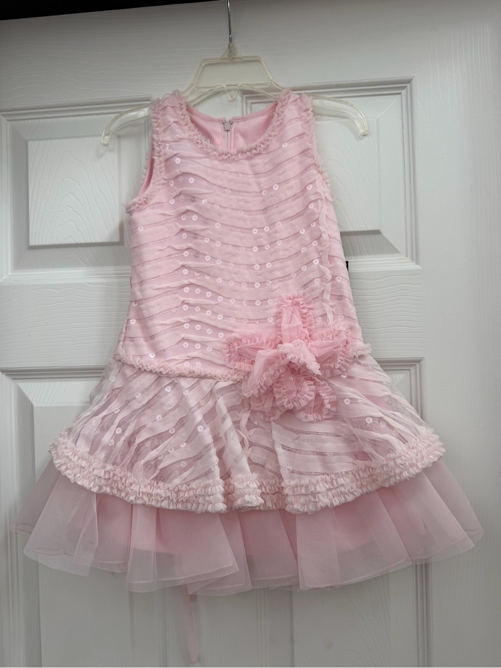 Isobella & Chloe Light Pink Ruffled Tulle Dress